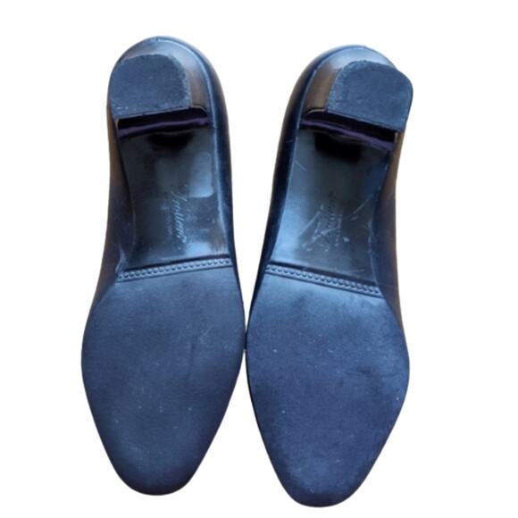 Trotters Black Leather Pumps, Wide Fit Heels, Office, Comfort Heels - Picture 6 of 9